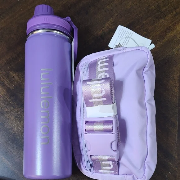 Lululemon Lavender Water Bottle & Pouch Set - Picture 3 of 8